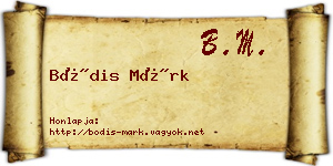 Bódis Márk névjegykártya