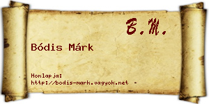 Bódis Márk névjegykártya